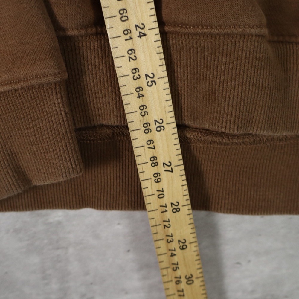 H&M Relaxed Fit Hoodie Large Brown Essential Pullover Sweatshirt - Picture 5 of 7